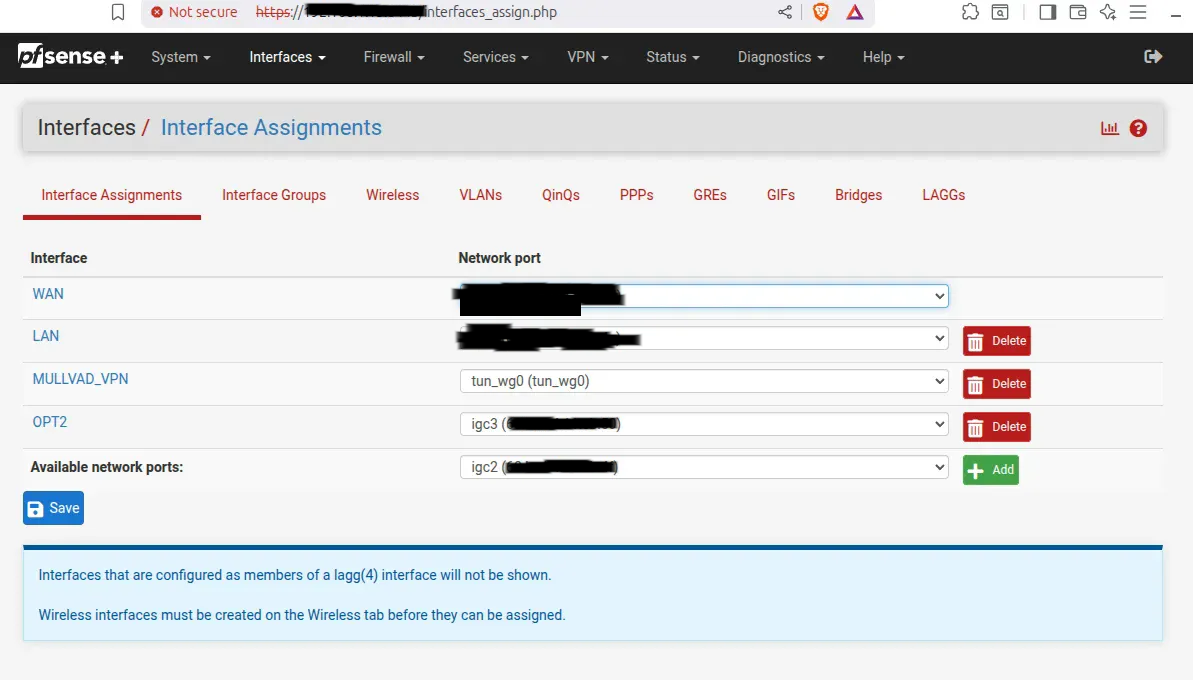 Interface Assignments